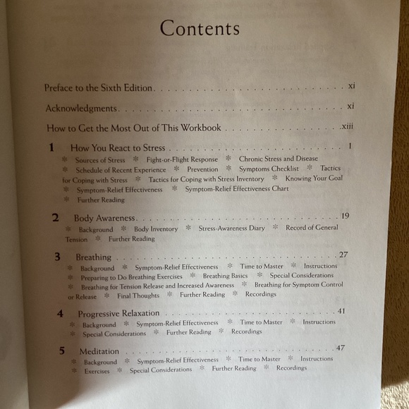 The Relaxation & Stress Reduction Workbook Sixth Edition - Picture 4 of 8